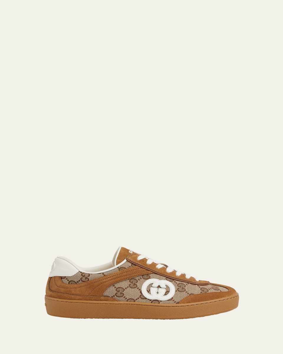 G75 Suede and Leather GG Sneakers
